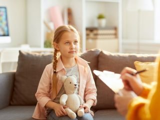 Little Girl in Therapy Session